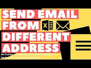 Excel VBA Macro: Send Email from a Specific Account (in Outlook)