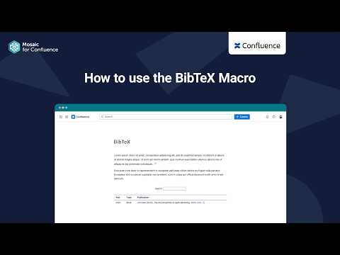 How to add BibTeX on Confluence | Mosaic