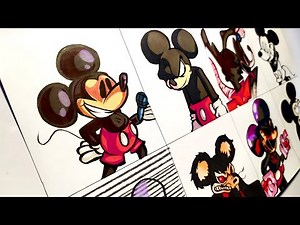 Drawing Friday Night Funkin' VS Mouse 2.5 FULL WEEK | Mickey Mouse Update (FNF MOD)