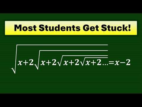 95% of Students Get Stuck on This Infinite Radical Equation!