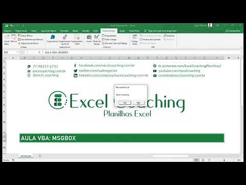 Inserir MsgBox no Excel - vbYesNo Exibir botões Sim e Não