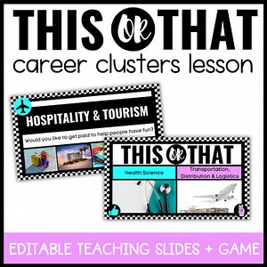 Editable Career Cluster Exploration Lesson | College & Career Readiness Activity
