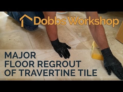 How to Regrout Floor Tile - Travertine Tile