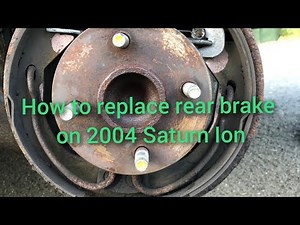DIY- How to replace rear brake on 2004 Saturn Ion
