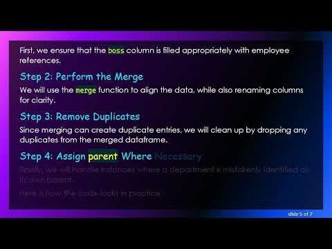 Establishing Department Hierarchy Using Pandas in Python