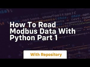 How to read modbus data with python part 1