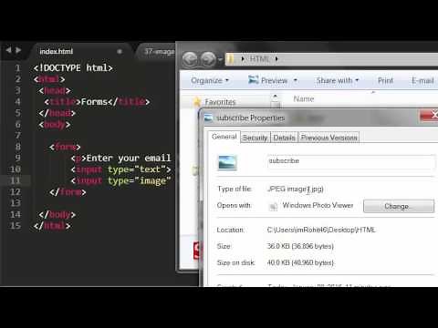 HTML Tutorials - 37 - Creating image buttons