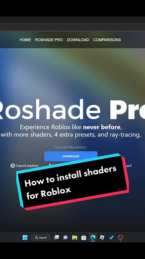 How to install shaders | #shaders #fyp #mm2 #roshade #roblox #tutorial