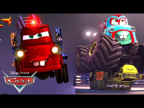Tow Mater vs. The Ice Cream Monster Truck + More Cars Cartoons for Kids | Pixar Cars | ‪@disneyjr‬