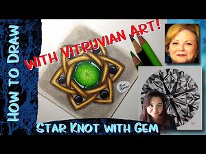 How to Draw a Celtic Knot || Star Knot with Gem