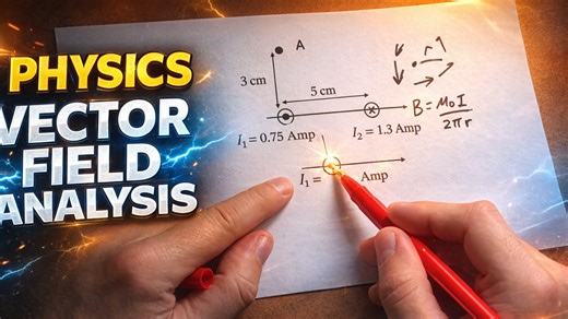 Vector magnetic field calculation using two current-carrying wires