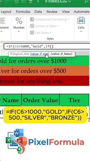 Nested IF || #if #nestedif #excel #exceltips