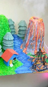 9.4K views · 81 reactions | Volcano model making processA classic science project! Here's a step-by-step guide on how to make a volcano model:Materials• Baking soda• Vinegar• A large container or plastic bottle• Modeling clay or paper mache• Water• Food coloring (optional)• Dish soap (optional)Instructions1. Create the volcano structure: Use modeling clay or paper mache to create a volcano shape around the container or | Art something | Facebook
