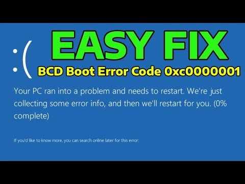 How To Fix BCD Boot Error Code 0xc0000001 in Windows