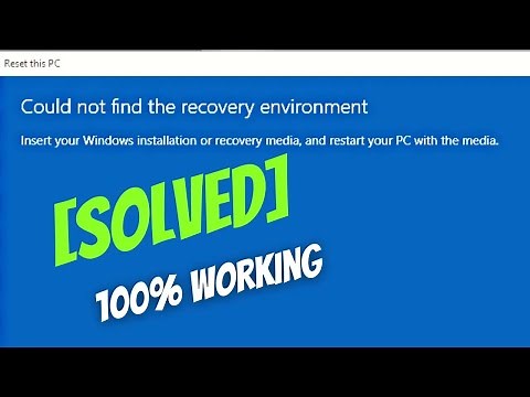 How to Fix 'Could Not Find the Recovery Environment' Error and Reset Windows 11/10