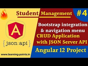 #4.Bootstrap integration and navbar creation | Angular Project | Student Management with JSON server