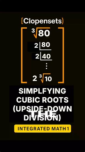 Simplifying Cubic Roots Using Upside-Down Division #maths #highschool #education #algebra