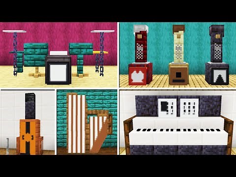 10 Instrument Designs you can build in Java & Bedrock! (NO COMMANDS!)