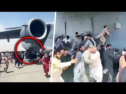 Afghans Cling to Outside of American Plane Leaving Kabul