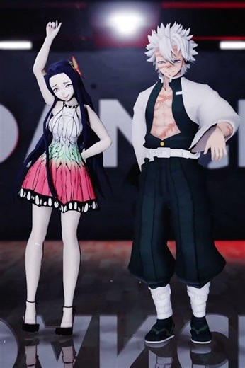 MMD x Demon Slayer - Let's Groove - #kanae , #sanemi