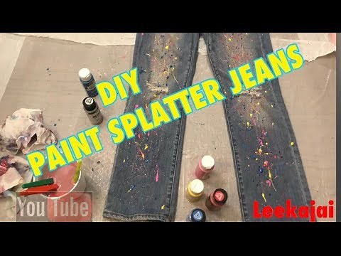 DIY PAINT SPLATTER JEANS