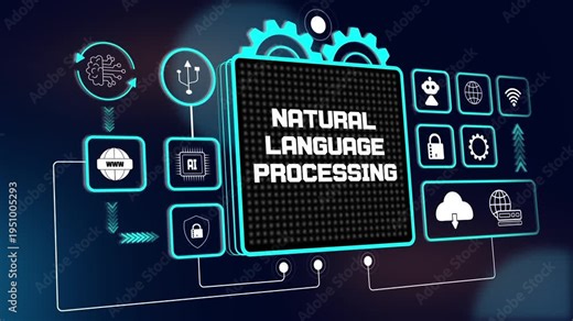 High tech natural language processing hud interface for smart software tutorials, digital linguistics design and growth