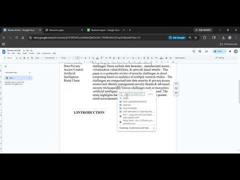 How to Add Citations in Research Paper in IEEE format using Google docs 