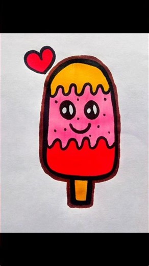 Realistic Cute Ice Cream Drawing | Easy Drawing Tutorial | Simple Aesthetic Ice Cream Sketch