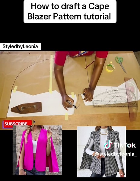 Cape Blazer Pattern Drafting Tutorial