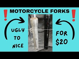 How to restore motorcycle forks finish on the budget