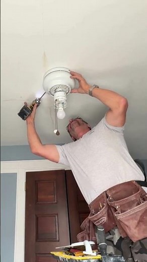 Learn how to install a ceiling fan! It's easier than you think! #ceilingfan #ceilingfaninstallation