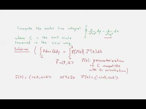 Calculus III - Problem of the day - 74 - An Interesting Vector Line Integral