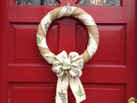 How to Make a Ribbon Wrapped Wreath in 25 Minutes or Less