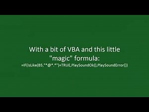 Excel warnings with sound