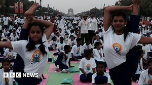 India yoga: PM Narendra Modi leads thousands in celebration