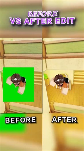 BEFORE VS AFTER EDITING ✨🔥#shorts #roblox