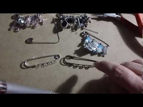 Safety Pin Brooches - the how-to