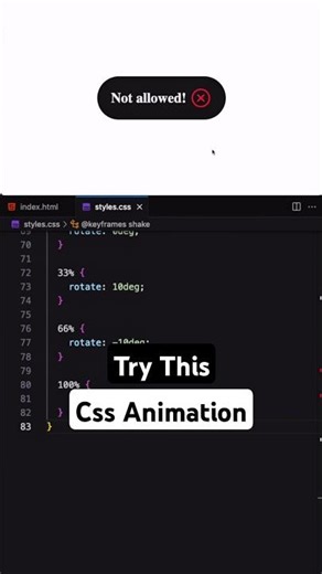 🚫 Access Denied Button UI | HTML & CSS Creative Design 💻 #html #css #shorts #coding #programming