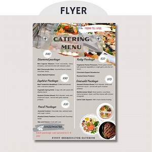 Editable Restaurant Catering Menu Template: Canva Flyer (US Letter & A4) Digital Download - Etsy