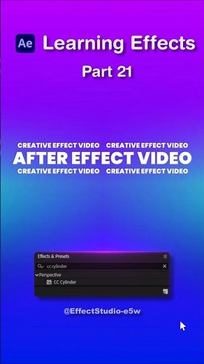 Animate a 3D Rotating Text Cylinder in After Effects (Easy Tutorial) #adobeaftereffects
