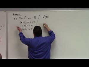 Linear Algebra: Vector Space defined, examples, Subspace Test Theorem, 8-23-24