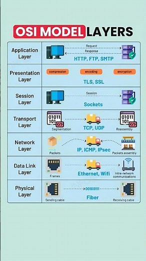 OSI Model Layers Explained in 60 Seconds 🌐 | Networking Basics