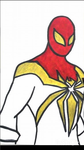 How To draw Iron-Spiderman #spiderman #drawing #art #howtodraw #ironSpider #shorts