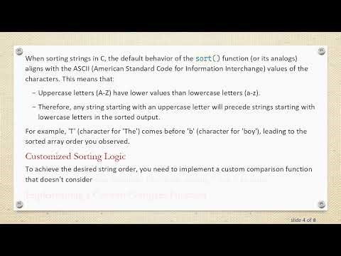 How to Sort Arrays in C Correctly