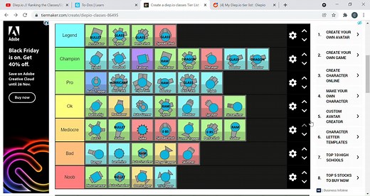 diep io tanks tier list