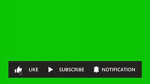 Download Animated subscribe like button with bell icon and computer cursor green screen video for free