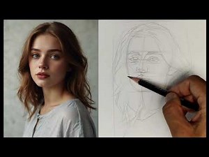Real-Time Pencil Portrait Drawing Tutorial | Step-by-Step Graphite Sketch of a Face