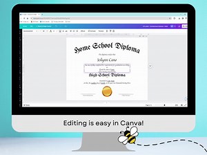 Printable Homeschool Diploma Template | Editable High School Diploma | Milestone Keepsakes | A4, US Letter & 14x11 in | Instant Download - Etsy