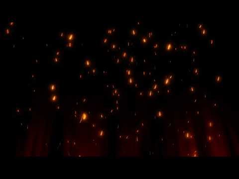 Fire Burning Hot Sparks Rising Background Free Video