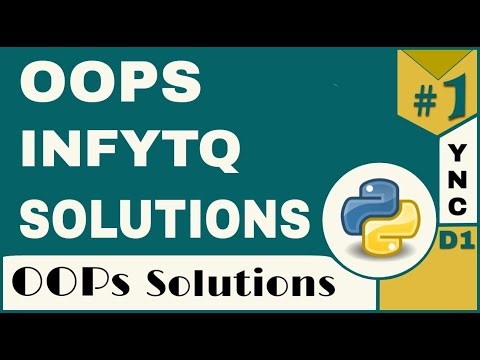InfyTQ Object Oriented Programming Using Python | YouthNationCoders